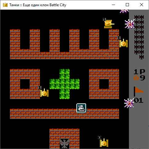 Геймплей одиночного режима Танчики / Battle City на ПК